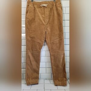 H&M DIVIDED Men’s Corduroy Jogger Style Pants Drawstring Waist Pockets Pull On